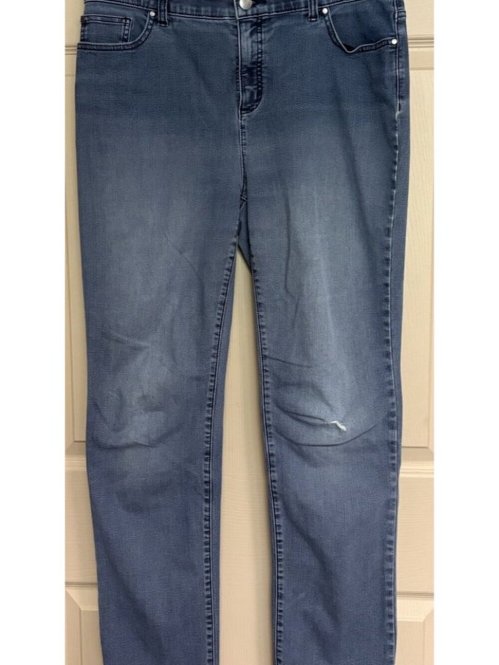 Chico’s Fabulously Slimming Jeans Women’s 1.5 Blue Stretch Denim Pants US 10